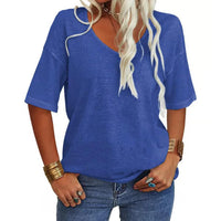 KRISANTA™ | Loose Lightweight Minimalist T-Shirt - Dark Blue
