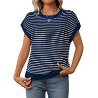 DAFROSA™ – Casual Striped Round-Neck Sweater - Blue