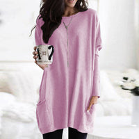 PAYONG™ - Casual Long Sleeve Lightweight Sweatshirt - Pink