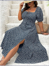 Claire™ | Elegant Women Floral Maxi Dress - Royal Blue