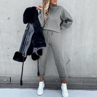 Kahlia | Women Effortless Two-Piece Lounge Set - Grey