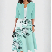 Chantal | Elegant Cotton Midi Dress - Green