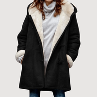 Lidia | Cozy Sherpa Winter Coat - Black