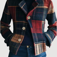 Noelle | Classic Plaid Wool Jacket - Multicolored