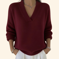 Auvie | Elegant Sweater - Red
