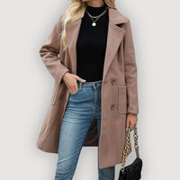 RAELYN – CHIC LONG COAT - Khaki
