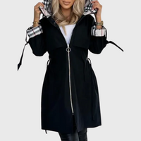 Levianna | Slimming All-Weather Hooded Coat - Black