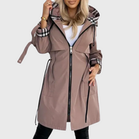 Levianna | Slimming All-Weather Hooded Coat - Brown