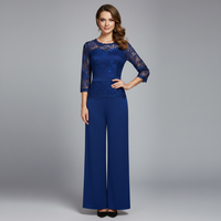 Diana™ Elegant Jumpsuit | Lace Evening Jumpsuit - Blue