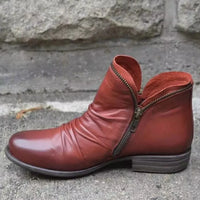 Prynn | Women Orthopedic Ankle Boots - Red