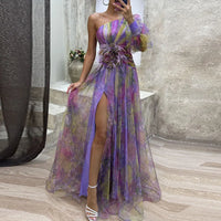 Juliana™| Dreamy Floral Elegance Dress - Purple