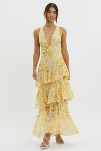 Taviana™ | Sophisticated Midi Dress - Yellow