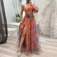 Juliana™| Dreamy Floral Elegance Dress - Orange