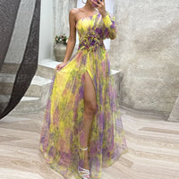 Juliana™| Dreamy Floral Elegance Dress - Yellow