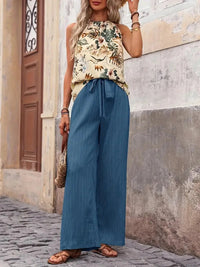 Antonette™| Elegant Sleeveless Two-Piece Set - Light Blue