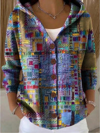 Cassidy | Warm Hooded Cardigan - Purple