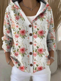 Cassidy | Warm Hooded Cardigan - Blushing Pink