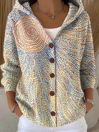 Cassidy | Warm Hooded Cardigan - Light Yellow
