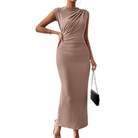 Melody™| Elegant Bodycon Dress with Back Slit for Cocktail Parties - Khaki