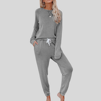 Jocelyn™| Casual Long Sleeve and Sweatpants Set - Grey