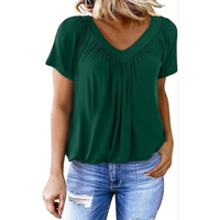KATHLEEN™ | Women Casual V-Neck Top - Dark Green