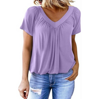 KATHLEEN™ | Women Casual V-Neck Top - Light Purple