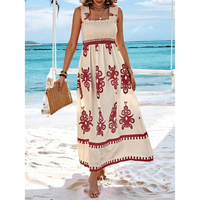 Este™ | Summer Casual Sleeveless Maxi Dress - Brick Red