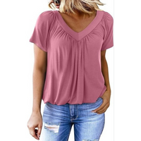 KATHLEEN™ | Women Casual V-Neck Top - Pink