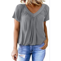 KATHLEEN™ | Women Casual V-Neck Top - Grey