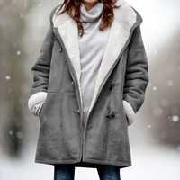 Lidia | Cozy Sherpa Winter Coat - Grey
