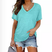 EILY™ - Classic V-Neck Loose Fit Shirt - Bean Green