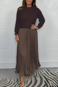 Maeliq | Elegant Women Maxi Dress - Brown/Coffee