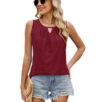 MIRELLA™ | Relaxed Women Summer Loose Fit Top - Maroon