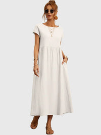 Giselle™ - Casual Pocket Dress - White