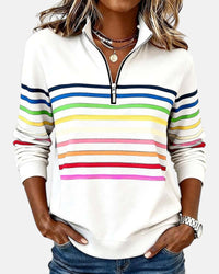 Wren | Classic Cotton Zip Sweatshirt for Everyday Comfort - White