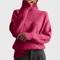 Angela™ - Turtleneck Sweater - Rose