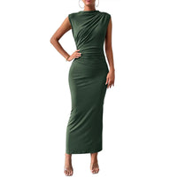 Melody™| Elegant Bodycon Dress with Back Slit for Cocktail Parties - Army Green