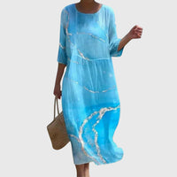 Hayley™ | Women Stylish Floral Maxi Dress - Sky Blue