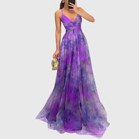 Giselle™ | Women Floral Maxi Dress - Purple