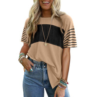 LENIX™ | Everyday Breathable Stripe Crewneck - Khaki