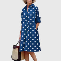 Paige™ - Elegant Dress With Pockets - Blue