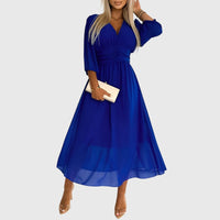 Chloe™ | Lightweight Silky Chiffon Dress - Blue