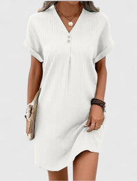 Massie | Draped Dress - White