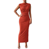 Melody™| Elegant Bodycon Dress with Back Slit for Cocktail Parties - Orange Red