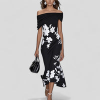 Isabrunel | Elegant Midi Dress - Black