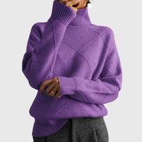 Angela™ - Turtleneck Sweater - Violet