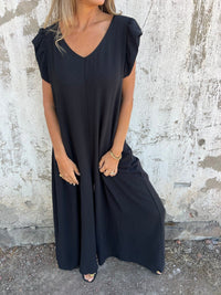 Cassandra™ | Trendy V-Neck Women Jumpsuit - Black