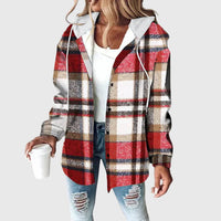 Martina™ | Women's Mesh Button Placket Jacket - Red