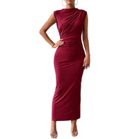 Melody™| Elegant Bodycon Dress with Back Slit for Cocktail Parties - Wine Red