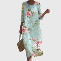 Hayley™ | Women Stylish Floral Maxi Dress - Blue